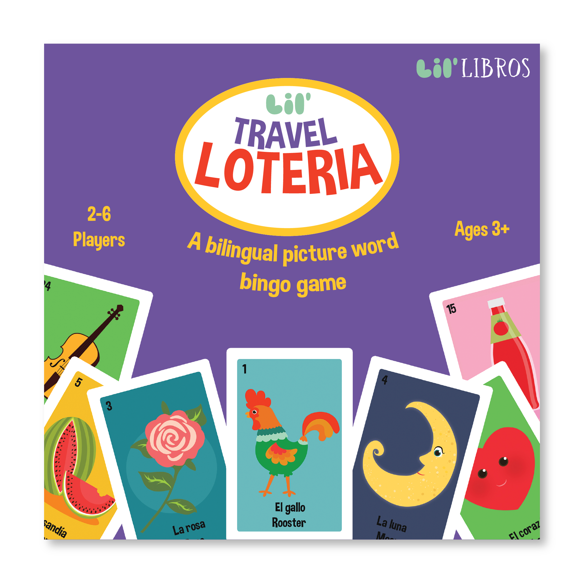 Lil’ Travel Loteria: A Bilingual Picture Word Bingo Game (Bilingual: English and Spanish)