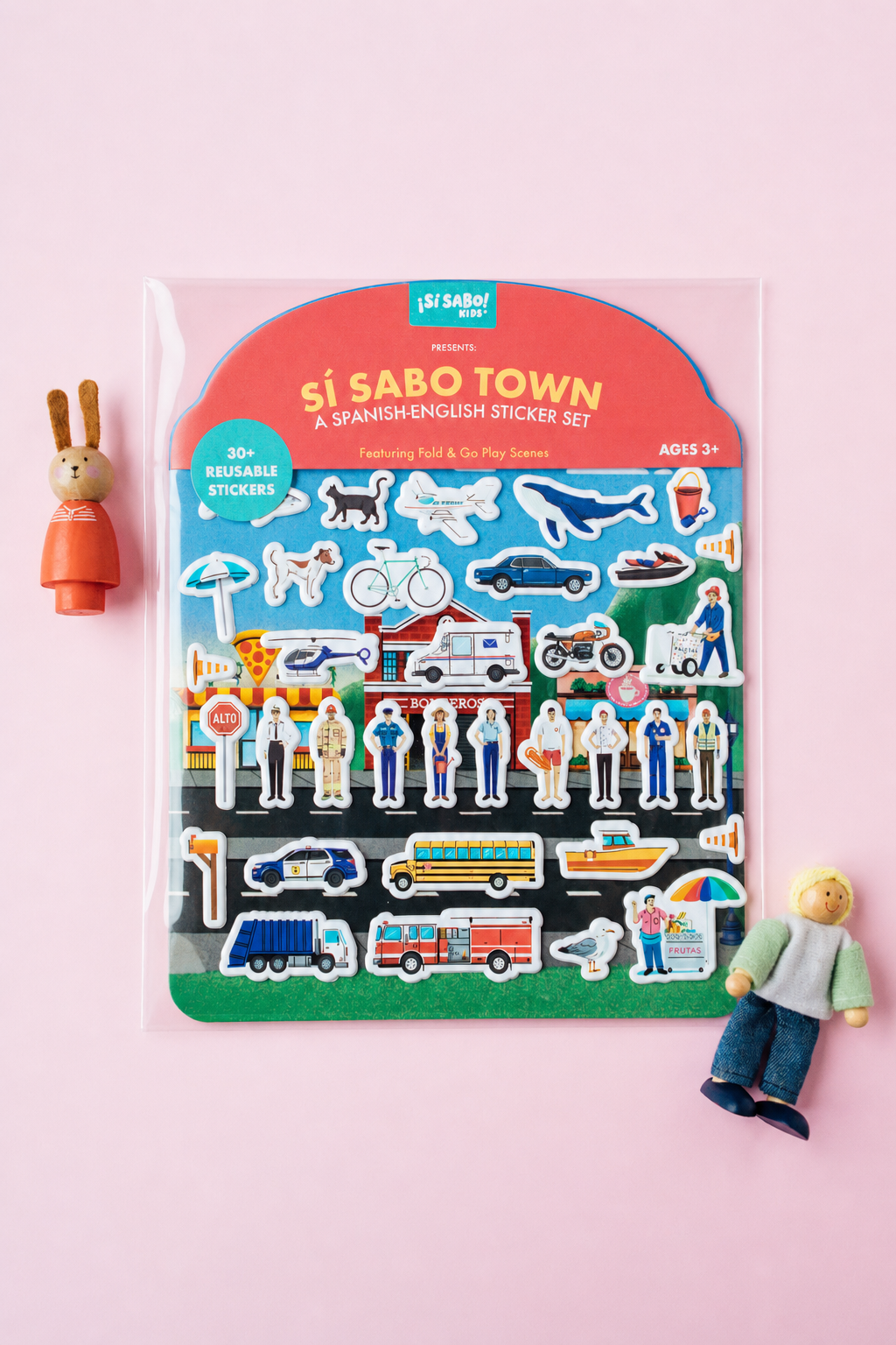 Sí Sabo Town: A Bilingual Reusable Sticker Play Set